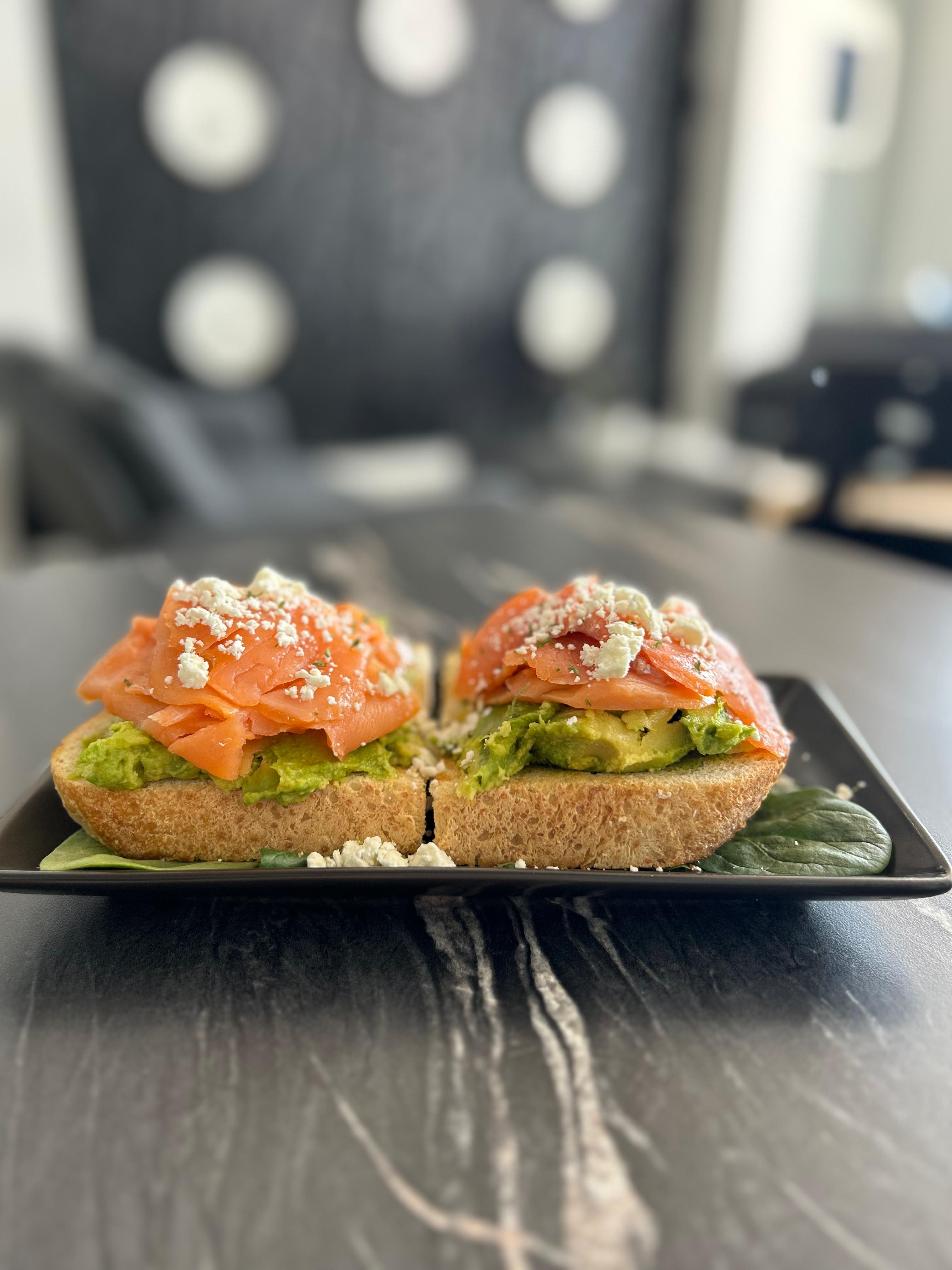 Smoked Salmon Open Face Toast